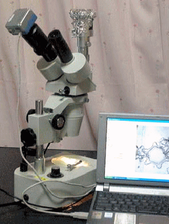 雪の結晶の撮影機材